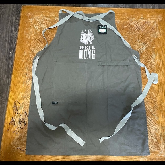 “Well Hung” Apron Twisted Wares Gray NWT - Picture 1 of 4